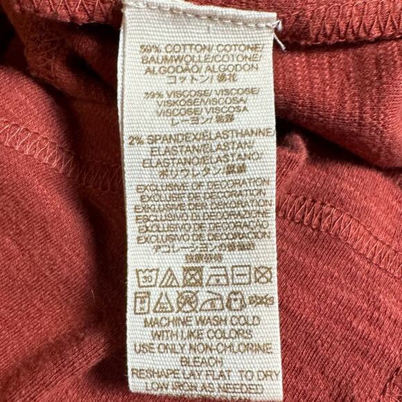 free people | lucky lace up burnt orange long sleeved boho women's top sz S - Picture 9 of 9